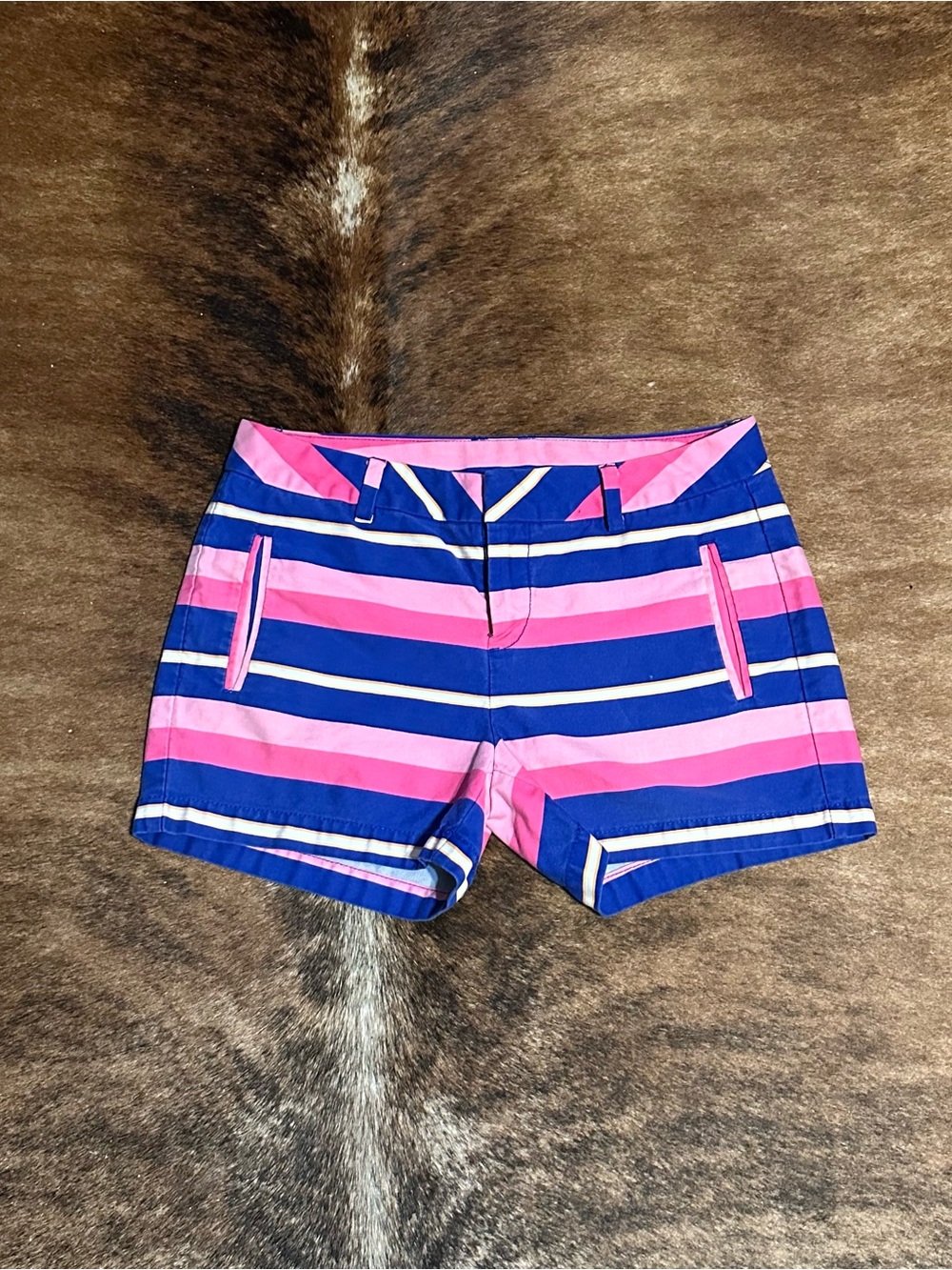Stylus Women’s Cotton Blend Bold Striped Print Shorts